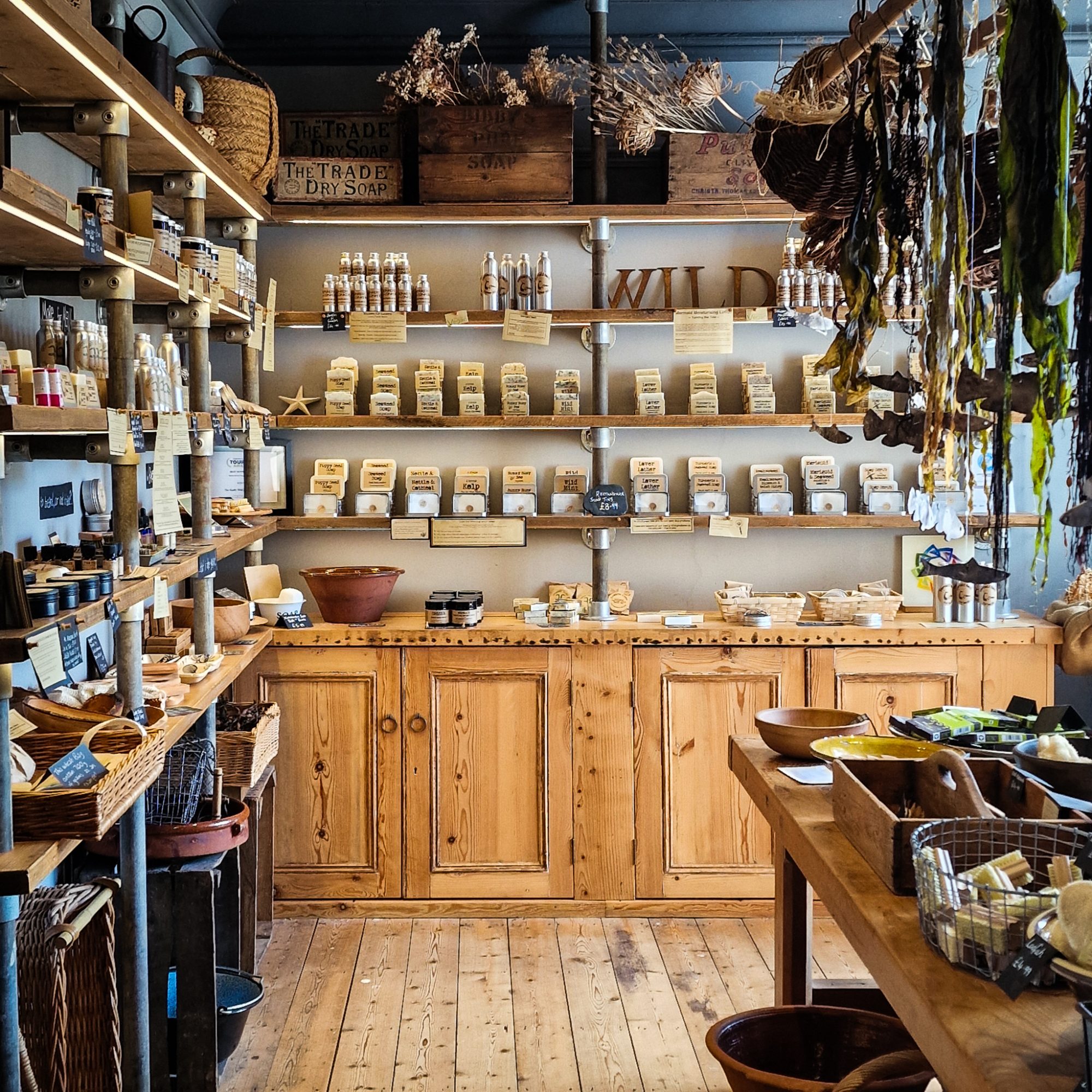 Photo of a wide range of products made from natural and foraged items