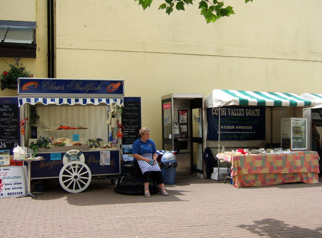 Two stalls at Haverfordwest market